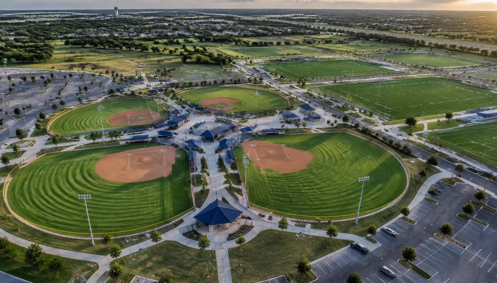 Aerial view of Keller Sports Park